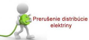 Prerušenie distribucie elektrickej energie - 13. február 1